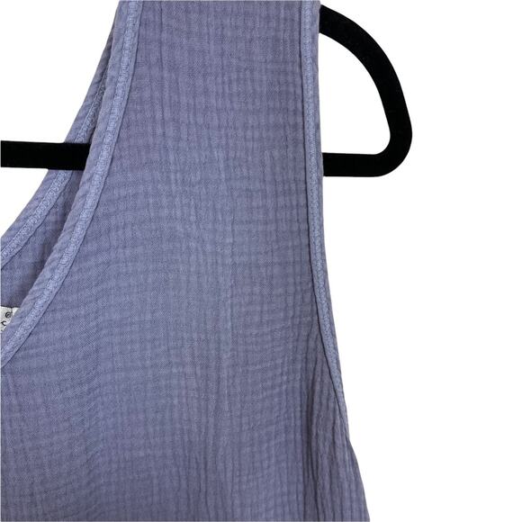 Mododoc Sleeveless V Neck Puckered Maxi Dress Purple Size Small - Picture 6 of 10